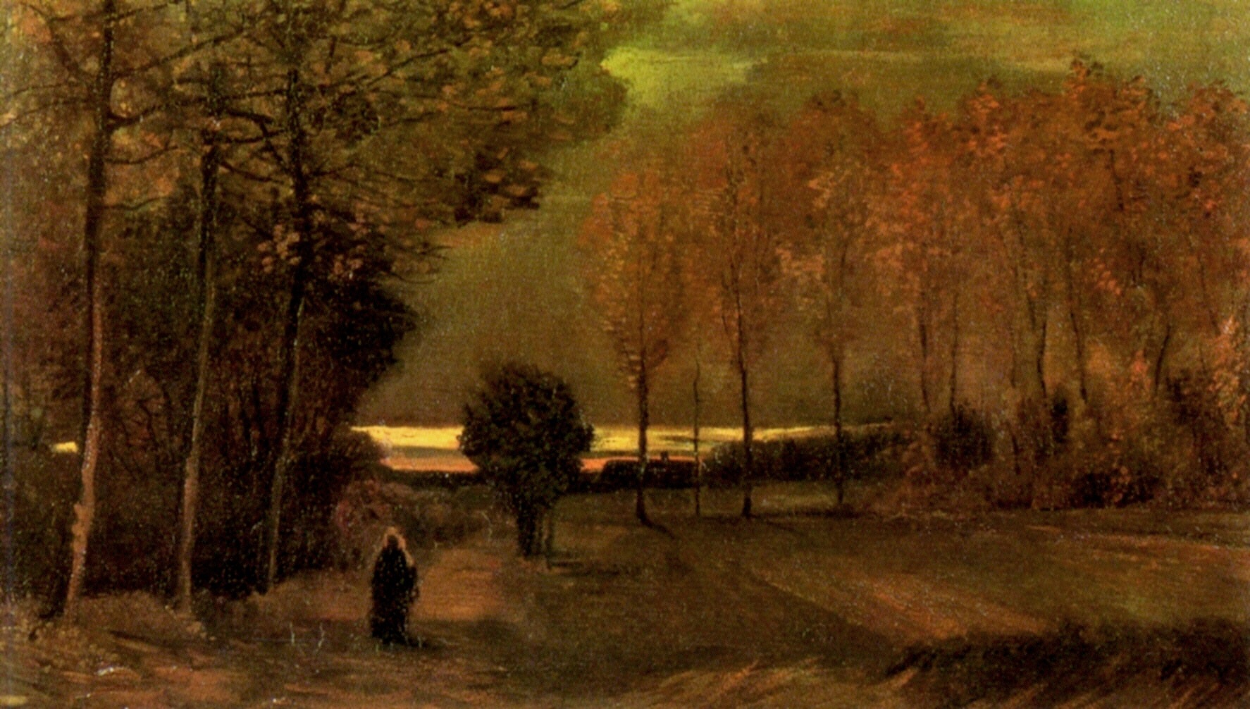 Картина Ван Гога Осенний пейзаж в сумерках 1885